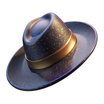 magnificent contemporary Hat with Brim and Shadow Transparent Background professional png