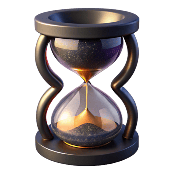 extraordinary traditional Hourglass Filled with Black Sand Cutout premium png