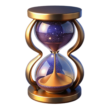 dramatic vintage Hourglass Half Full Front View Cutout Element authentic png