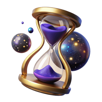 wonderful minimalist Hourglass Floating in Space Isolated high resolution png