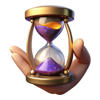 extraordinary artistic Hourglass in Hand Front View Cutout Element professional png
