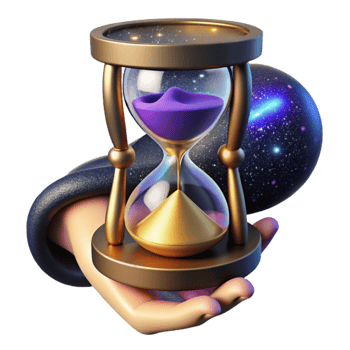 stunning artistic Hourglass in Hand Front View Cutout Element premium png