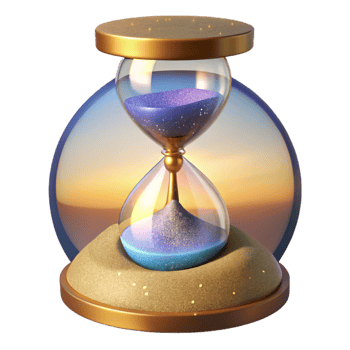 elegant traditional Hourglass on Beach Sand Isolated detailed png