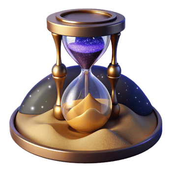 magnificent artistic Hourglass on Sand Dune Isolated original png
