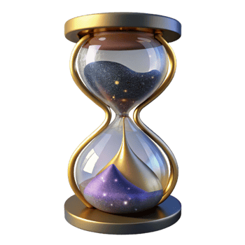 vibrant vintage Hourglass with Flowing Sand Transparent Background premium png