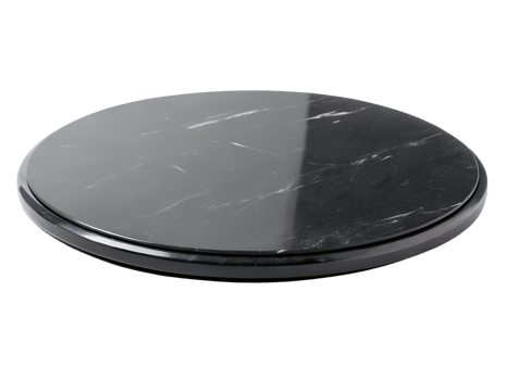 Sleek Black Slate Platform with Glossy Finish png