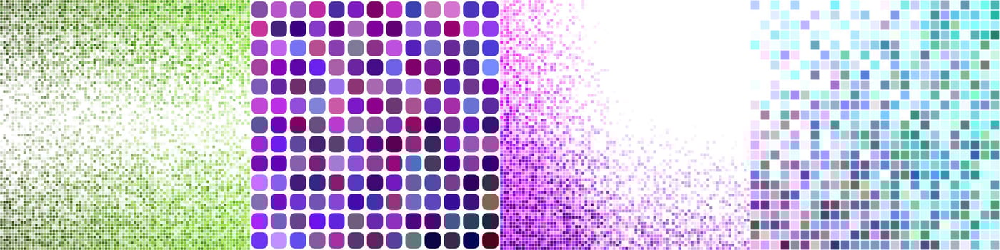 Colorful abstract square mosaic pattern background set vector