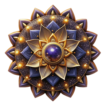 stunning abstract Mandala Art Warm Lighting Isolated high quality png
