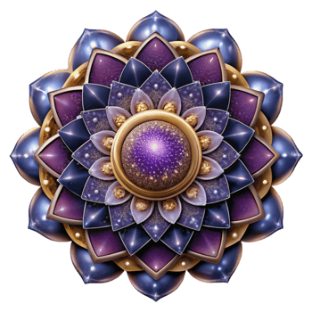 impressive rustic Mandala with Concentric Circles and Radial Symmetry Cutout original png