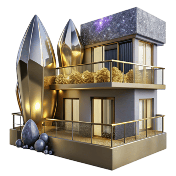wonderful artistic Modern Apartment Building Balcony View Transparent Background professional png