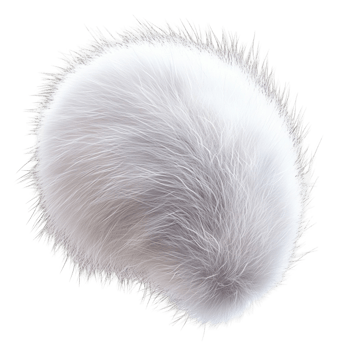Cozy Fur Ball with Velvety Texture and Elegant Softness on Transparent Background png