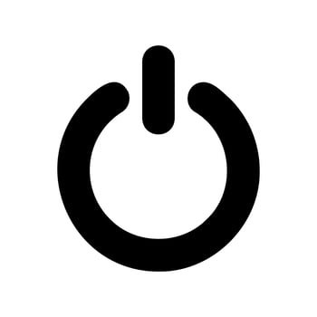 Standard power button symbol icon used for turning electronic devices on off or standby vector