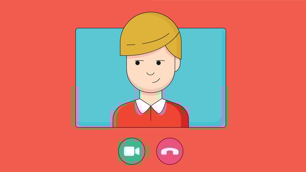 A design showcasing a call communication interface, featuring both and voice elements vector