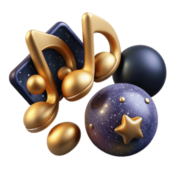 beautiful vintage Music Education Icons Cutout with Simple Graphics Isolated detailed png