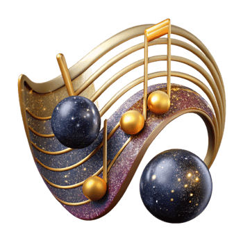 dramatic modern Music Staff Cutout with Five Lines and Four Spaces original png