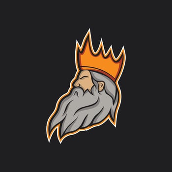 King mascot illustration vector
