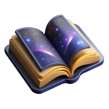 magnificent rustic Open Book Iconography Isolated on Transparent Background professional png