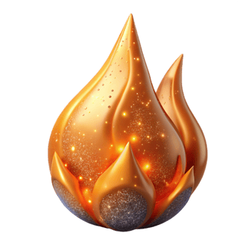 elegant creative Orange Fire Burning Brightly Transparent original png