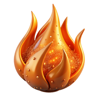 elegant modern Orange Fire Sparks Embers Effect Isolated professional png