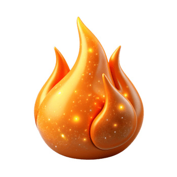 extraordinary creative Orange Flame Flickering Fire Effect Isolated authentic png