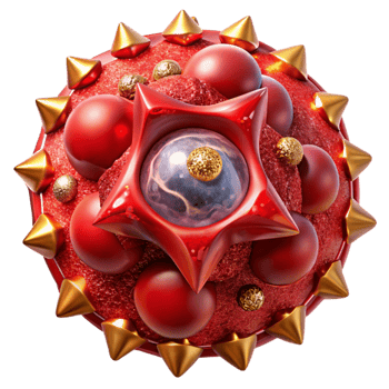 serene traditional Red Blood Cell Fractal Pattern Cutout Isolated high quality png