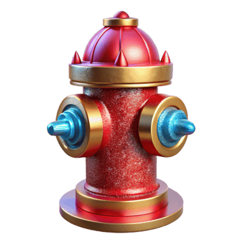 stunning vintage Red Fire Hydrant Front View Cutout detailed png