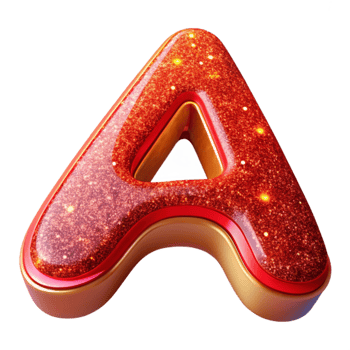 extraordinary vintage Red Serif Letter a Cutout Transparent Background exclusive png