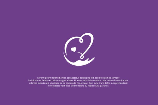 logo representing love, care, and support within community vector