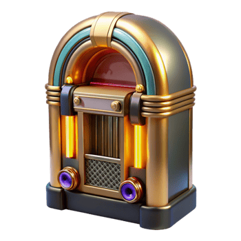 dramatic traditional Retro Jukebox Front View Isolated Cutout genuine png