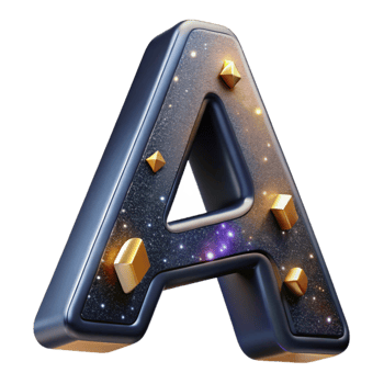 extraordinary creative Retro Serif Letter a Cutout on Transparent Background detailed png
