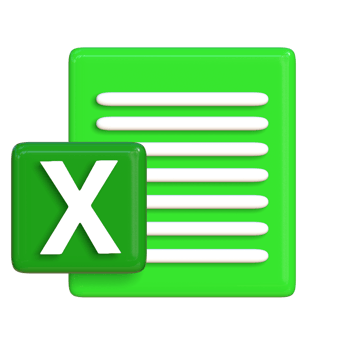 3D icon from Microsoft Excel. Suitable for presentation media, template design, brochures, promotional media and advertising png