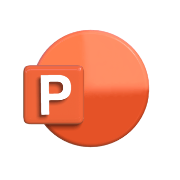 3D icon from microsoft powerpoint. Suitable for presentation media, template design, brochures, promotional media and advertising png