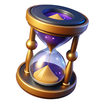 extraordinary artistic Sand Timer Empty Angled View Cutout Transparent Background authentic png
