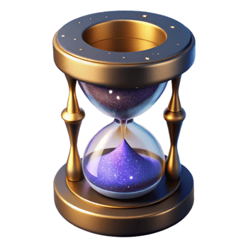 wonderful classic Sand Timer Half Full Isolated premium png