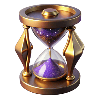impressive traditional Sand Timer with Metal Frame Angled View Cutout detailed png