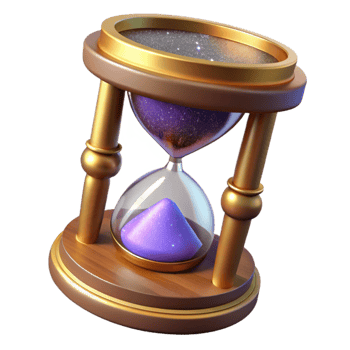 serene minimalist Sand Timer with Wooden Frame Isolated Element png