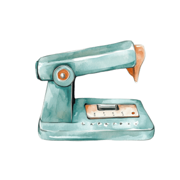 Watercolor kitchen mixer on transparent background. png