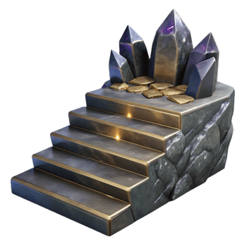 serene creative Stone Steps with Worn Texture Isolated Element exclusive png