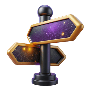 dramatic vintage Street Sign Post with Multiple Signs Transparent Background high resolution png