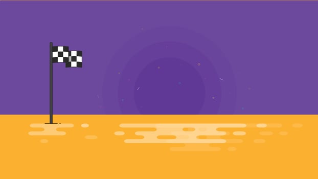 Illustration of a racing finish line with a checkered flag pattern, representing the end point of a race and symbolizing competition, achievement, and victory. vector