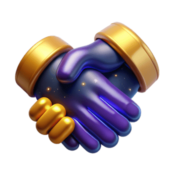 serene creative Symbolic Handshake Iconography Cutout with Firm Grip genuine png