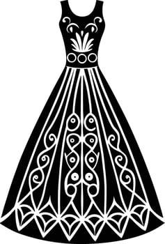 Illustration of Ornamental Dress vector