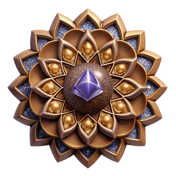 wonderful rustic Vintage Mandala Design Tan Isolated Element high quality png