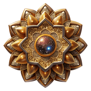 dramatic contemporary Vintage Mandala with Retro Style Tan Transparent high resolution png