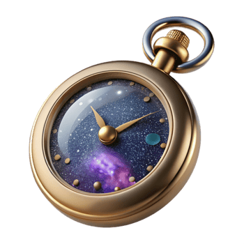 elegant minimalist Vintage Pocket Watch Front View Transparent high quality png
