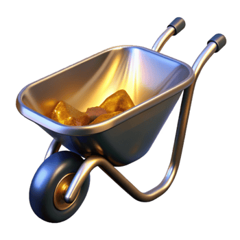 wonderful classic Wheelbarrow with Shadow Detail Transparent Background professional png
