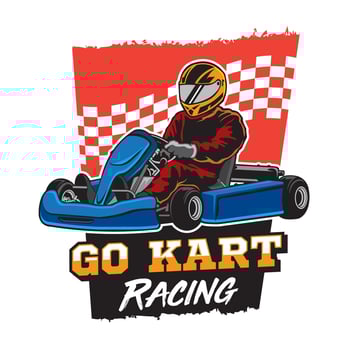 Go Kart Racing competition, perfect for t shirt design vector