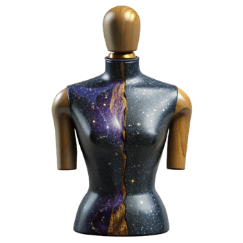 elegant contemporary Wooden Artist Mannequin Front View Isolated detailed png