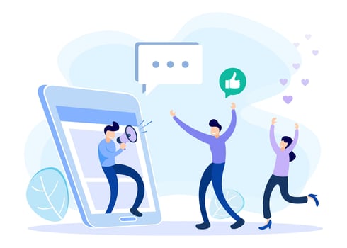 Illustration graphic of social media vector