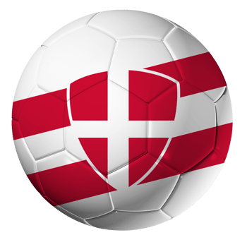 Soccer ball Denmark with transparent wallpaper png
